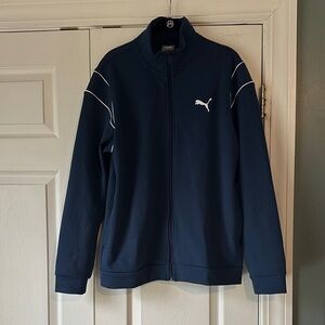 Puma Men’s Dark Blue Zip-Up Jacket, sz M